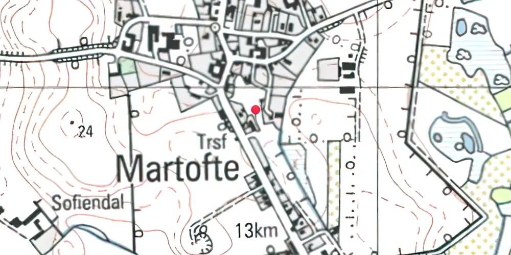 Historisk kort over Martofte Station 