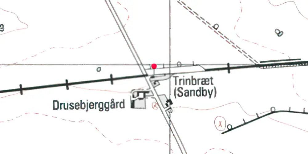 Historisk kort over Sandby Holdeplads med sidespor [1913-1925]