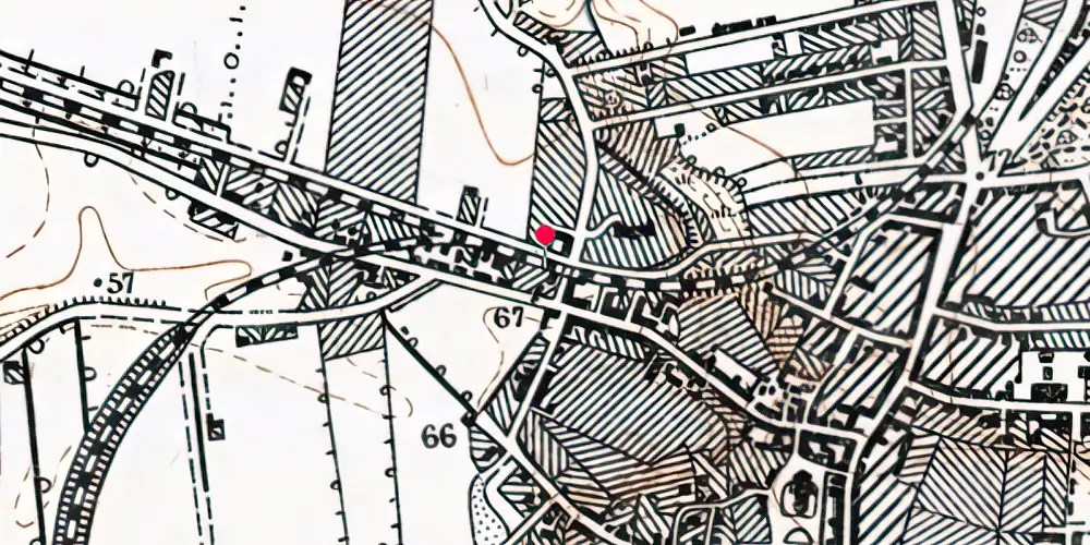 Historisk kort over Holstebro Markedsplads Trinbræt