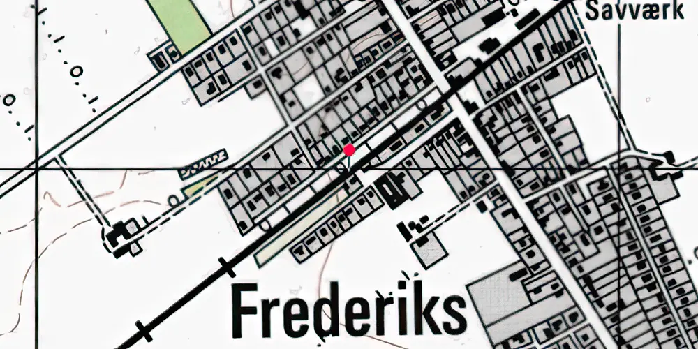 Historisk kort over Frederiks Holdeplads [1906-1922]