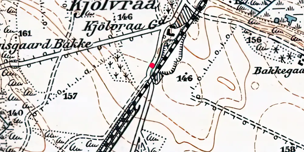 Historisk kort over Grove Trinbræt [1941-1954]