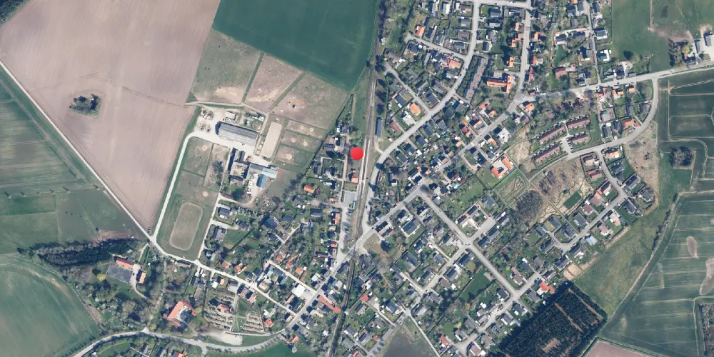 Historisk kort over Kirke Eskilstrup Station [1901-1991]