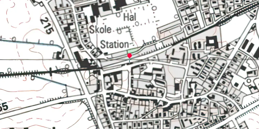 Historisk kort over Store Merløse Station [1901-2000]