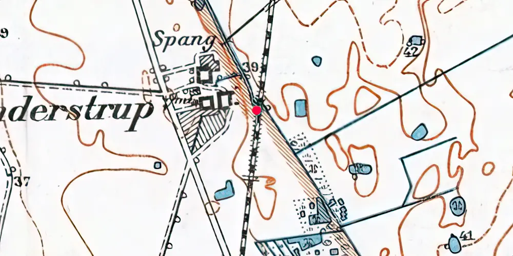 Historisk kort over Sønderstrup Sidespor