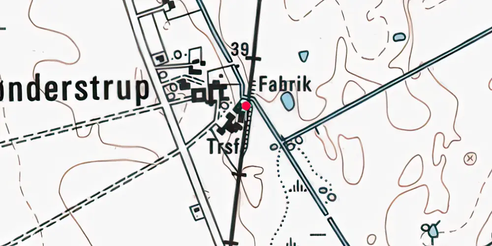 Historisk kort over Sønderstrup Sidespor
