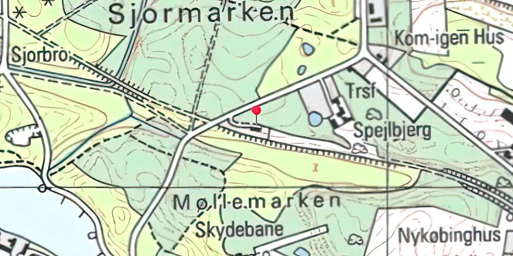 Historisk kort over Langesø Station