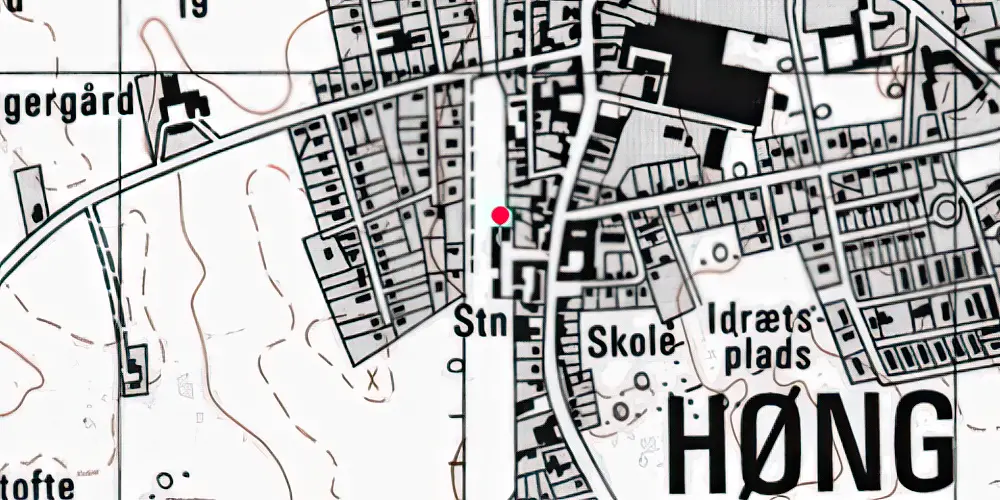 Historisk kort over Høng Station [1898-1999]