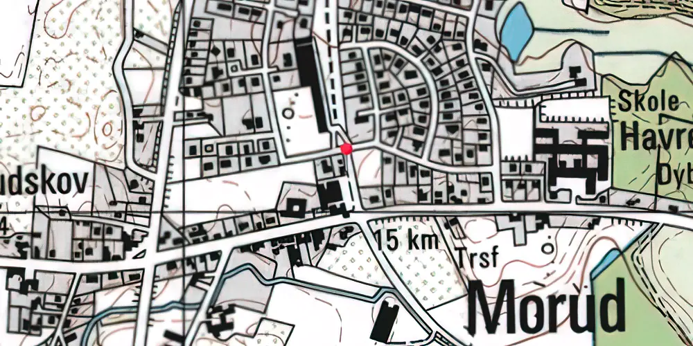 Historisk kort over Morud Station