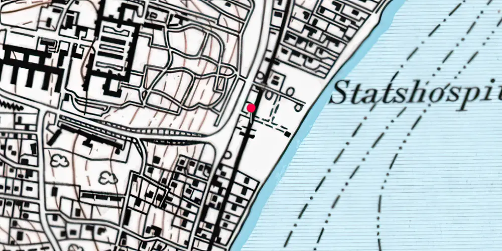 Historisk kort over Risskov Strandpark Letbanestation