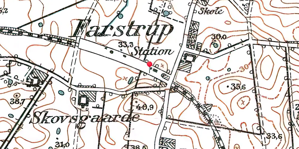 Historisk kort over Farstrup Station