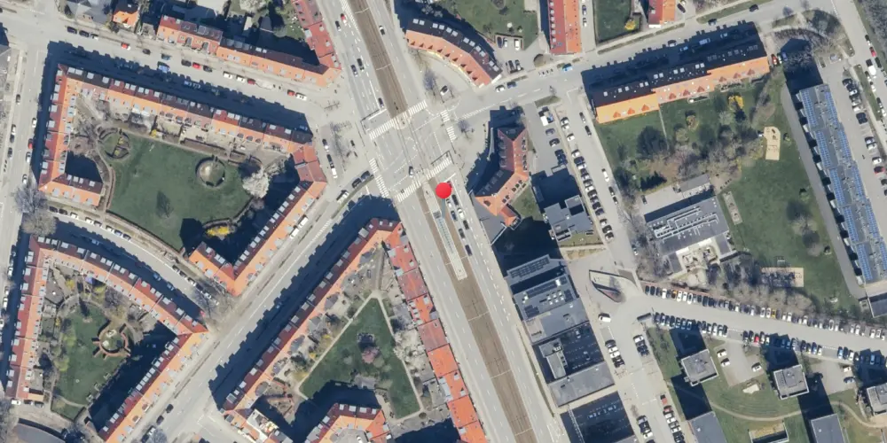 Historisk kort over Stjernepladsen Letbanestation