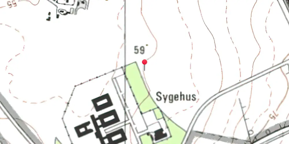 Historisk kort over Aarhus Universitetshospital Letbanestation