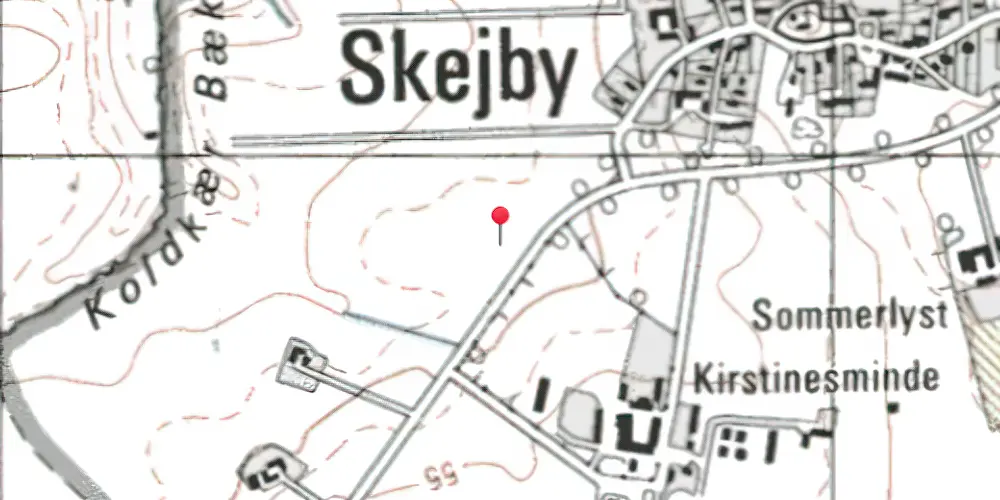 Historisk kort over Gl. Skejby (Agro Food Park) Letbanestation