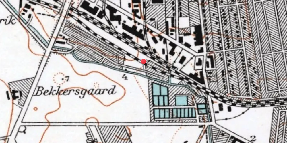 Historisk kort over København Syd Metrostation