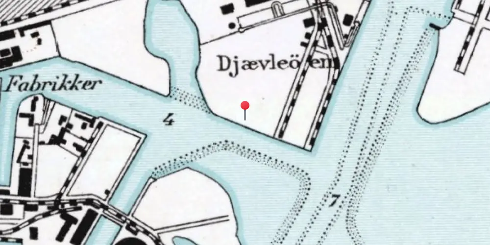 Historisk kort over Enghave Brygge Metrostation
