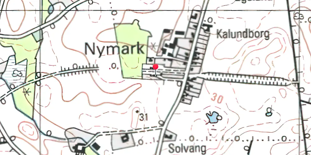 Historisk kort over Nymark Station