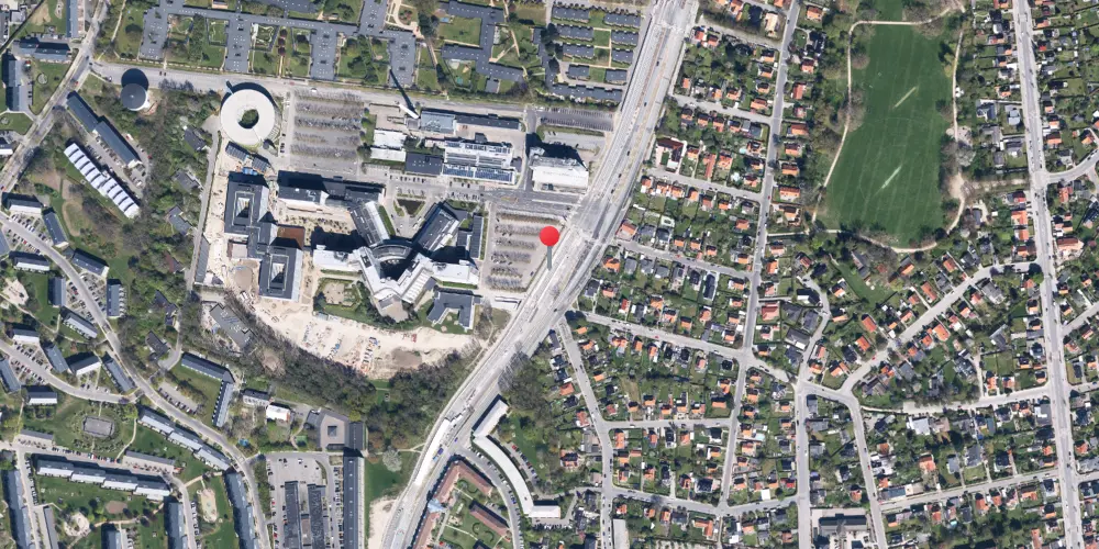 Historisk kort over Glostrup Hospital Letbanestation