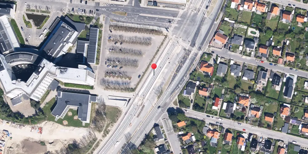 Historisk kort over Glostrup Hospital Letbanestation