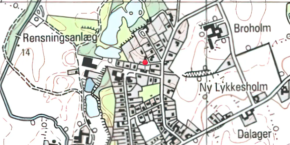 Historisk kort over Harndrup Station