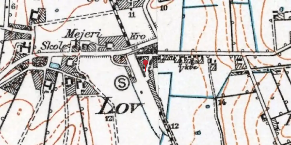 Historisk kort over Lov Trinbræt