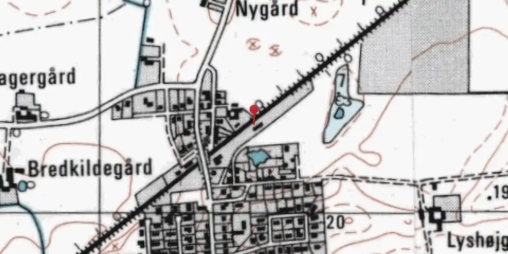 Historisk kort over Forlev Station [1873-1900]