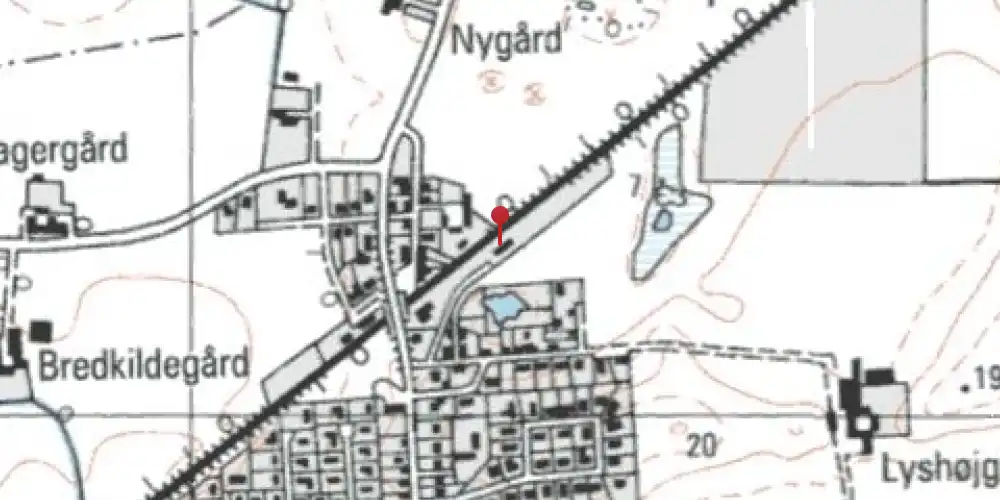 Historisk kort over Forlev Station [1873-1900]