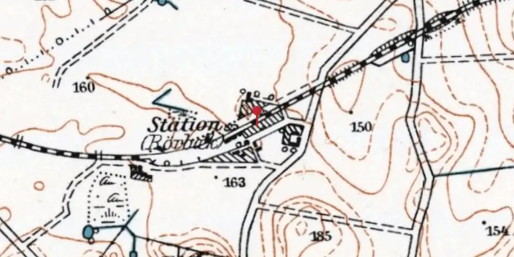 Historisk kort over Rørbæk Billetsalgssted [1893-1904]