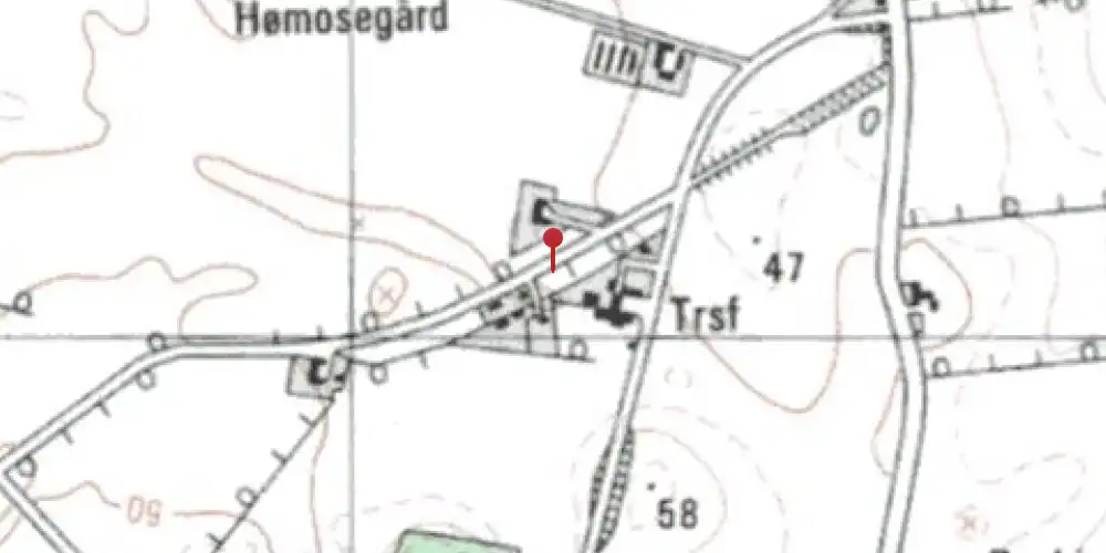 Historisk kort over Rørbæk Billetsalgssted [1893-1904]