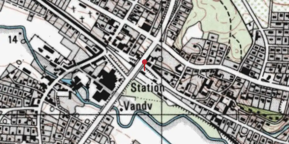Historisk kort over Hadsten Station [1862-1905]