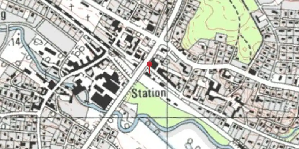 Historisk kort over Hadsten Station [1862-1905]