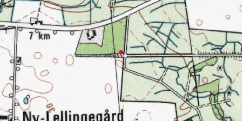 Historisk kort over Ny Lellinge Trinbræt