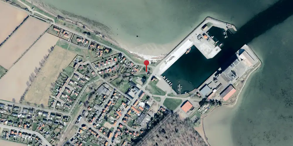 Historisk kort over Bandholm Havn Trinbræt