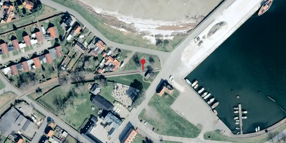Historisk kort over Bandholm Havn Trinbræt