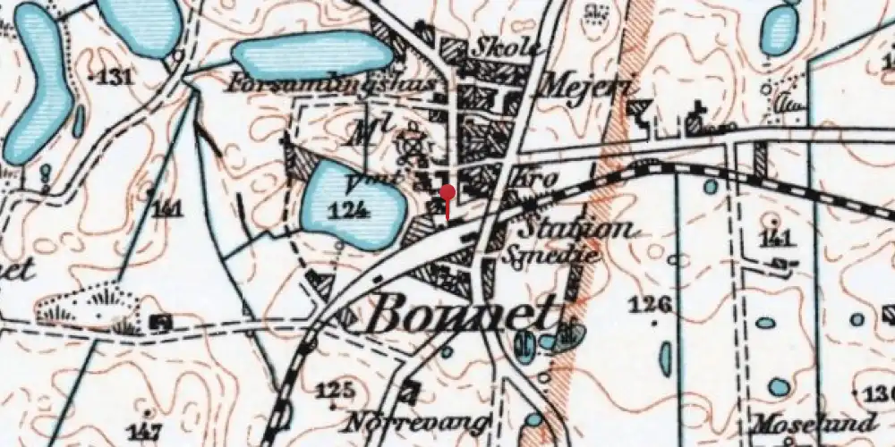 Historisk kort over Bonnet Station [1879-1896]