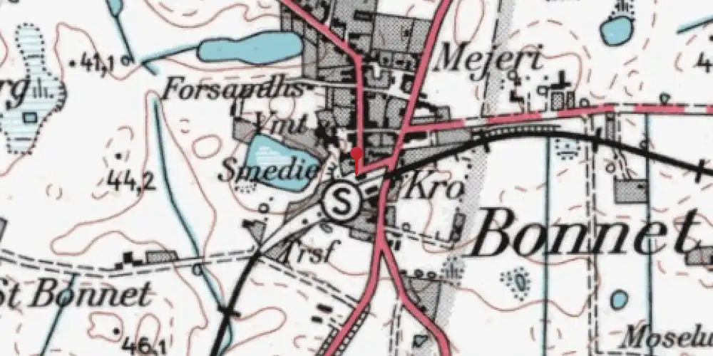 Historisk kort over Bonnet Station [1879-1896]