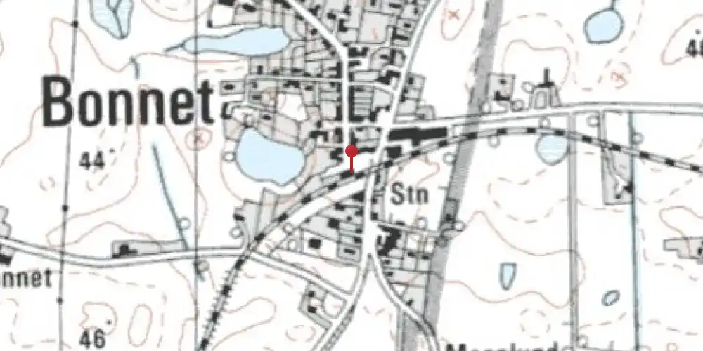 Historisk kort over Bonnet Station [1879-1896]