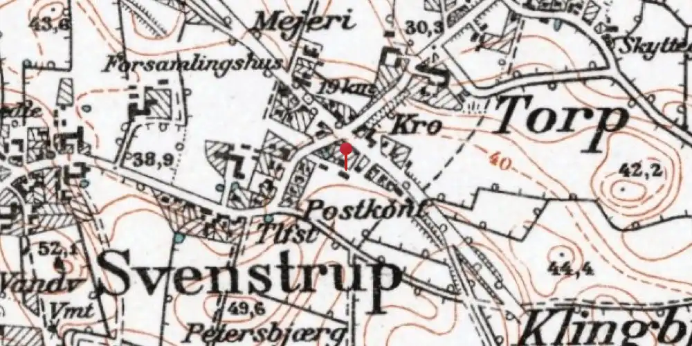 Historisk kort over Svenstrup (Als) Station [1898-1928]