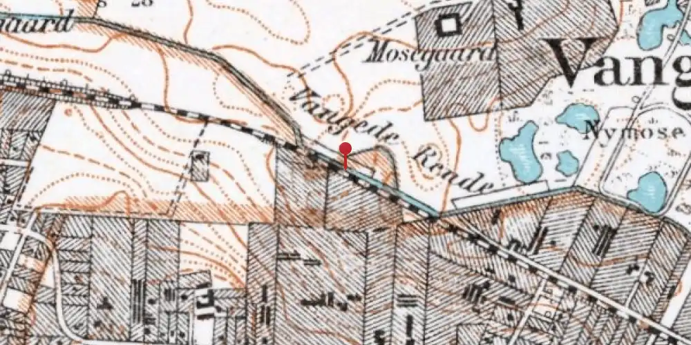 Historisk kort over Kildebakke Billetsalgssted [1964-1977]