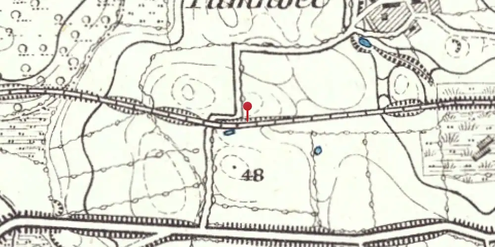 Historisk kort over Pamhøl Trinbræt [1899-1922]