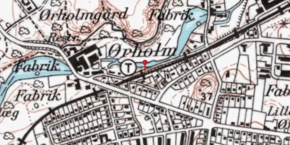 Historisk kort over Ørholm Station