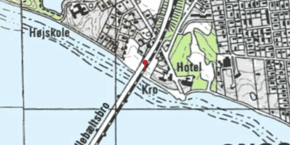 Historisk kort over Lillebæltsbroen Blokpost