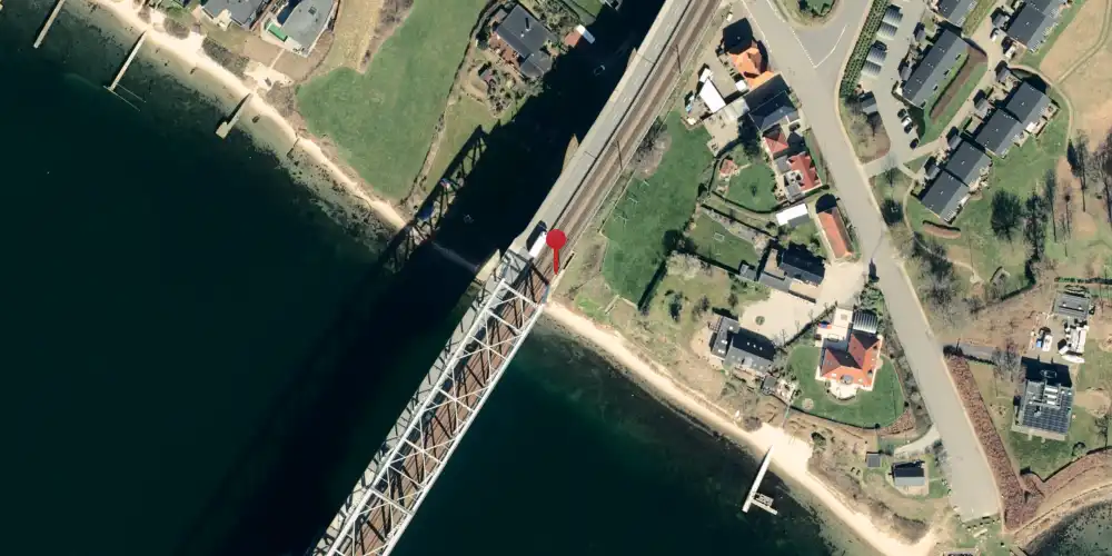 Historisk kort over Lillebæltsbroen Blokpost