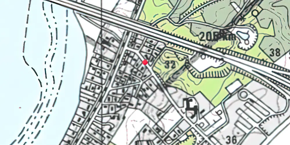 Historisk kort over Staurbyskov Trinbræt