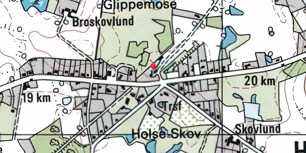 Historisk kort over Holse Station