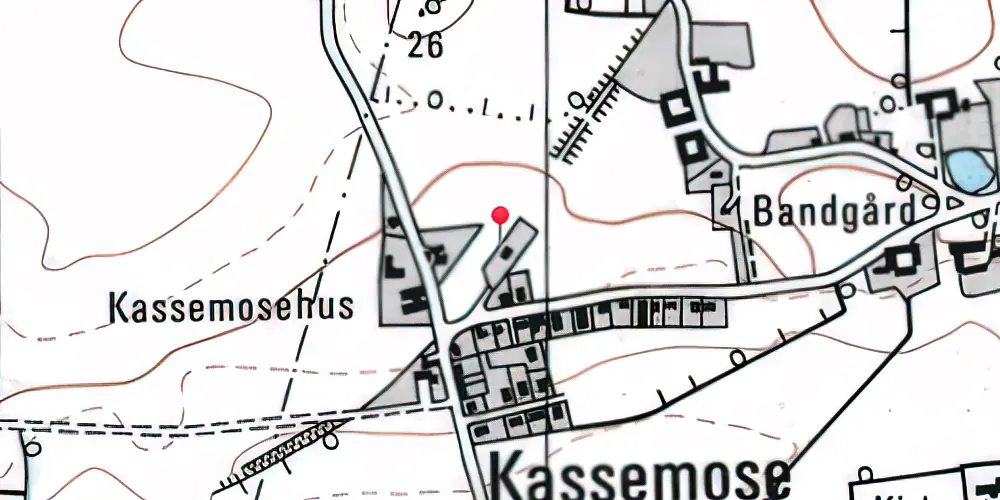 Historisk kort over Kassemose Station 
