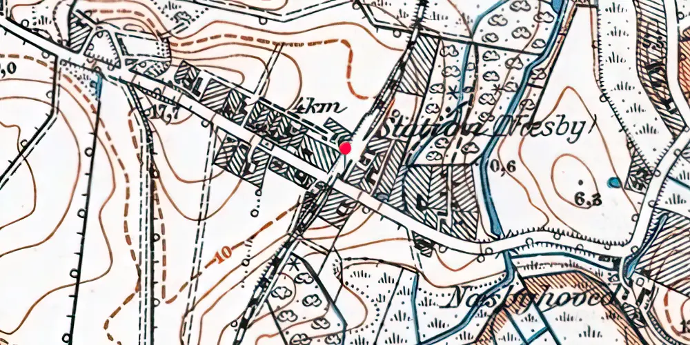 Historisk kort over Næsby Station