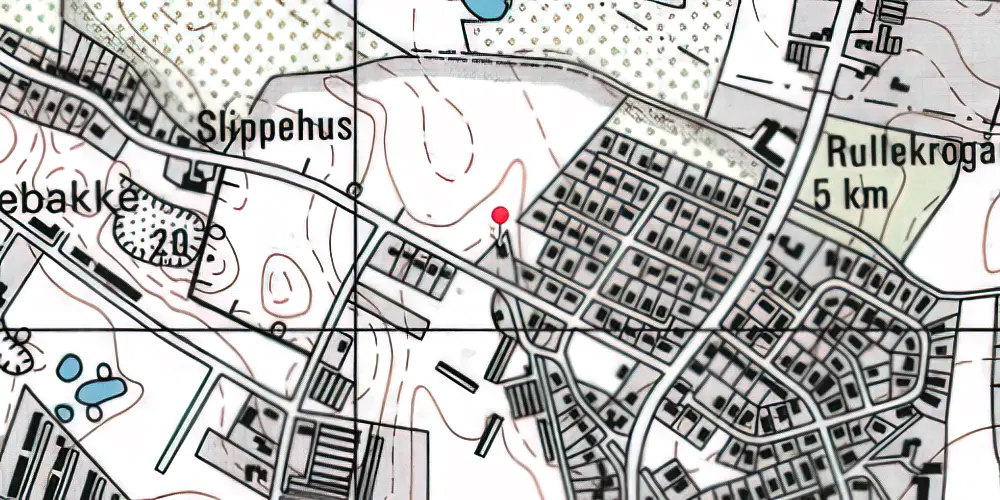 Historisk kort over Søhus Holdeplads