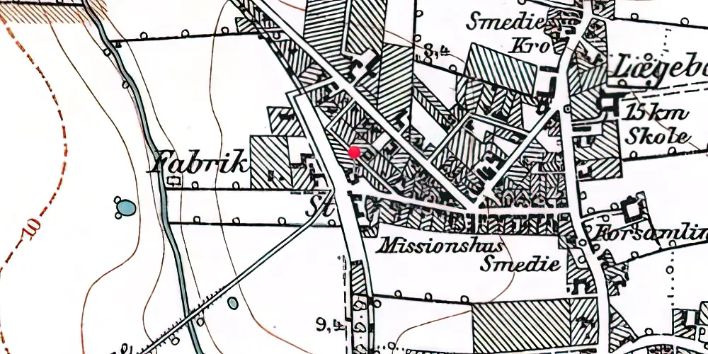 Historisk kort over Otterup Station