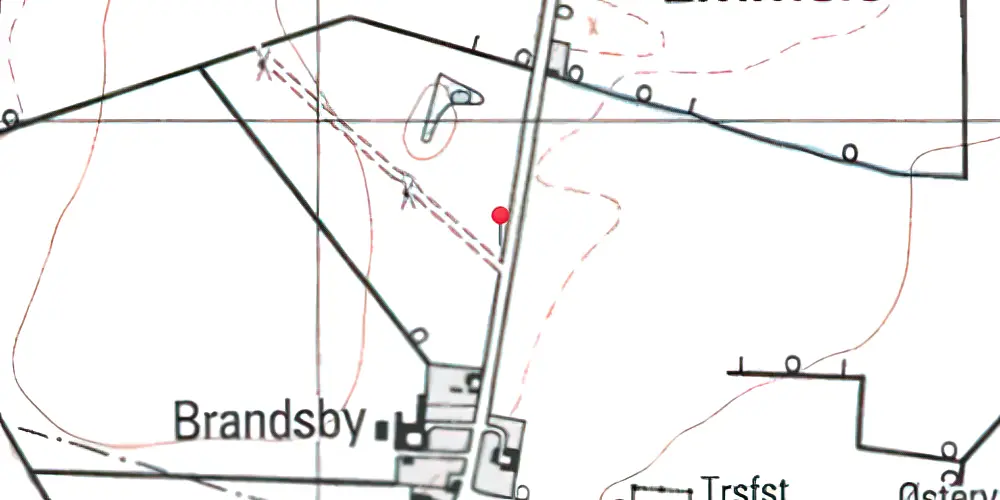 Historisk kort over Brandsby Trinbræt