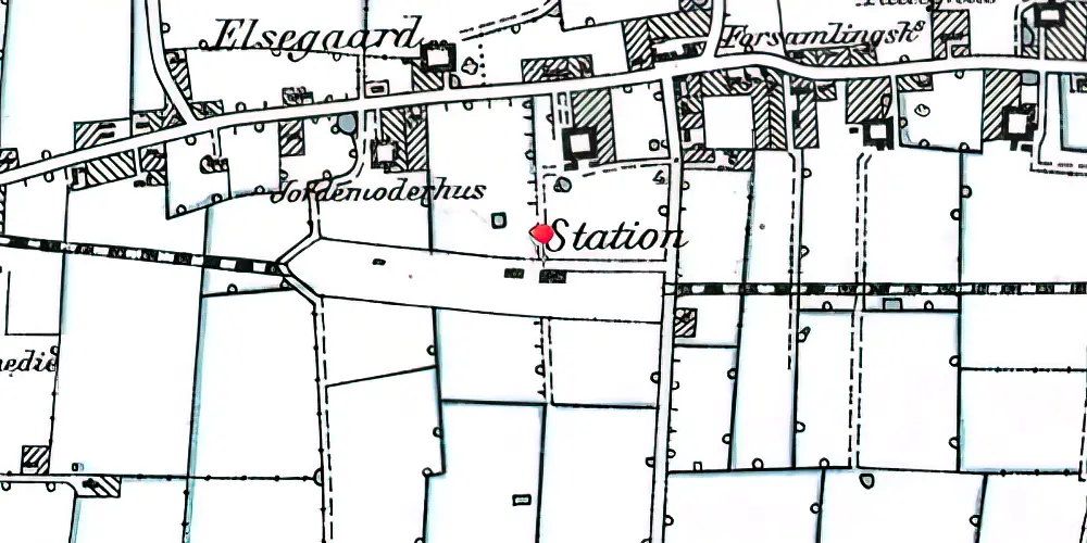 Historisk kort over Dannemare Station